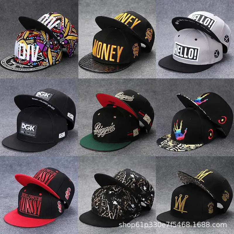 Hip Hop Flat Hat Young Couple Korean Version Hip-hop Baseball Cap Men's and Women's Sun Hat Fashion Trends Versatile Adjustable