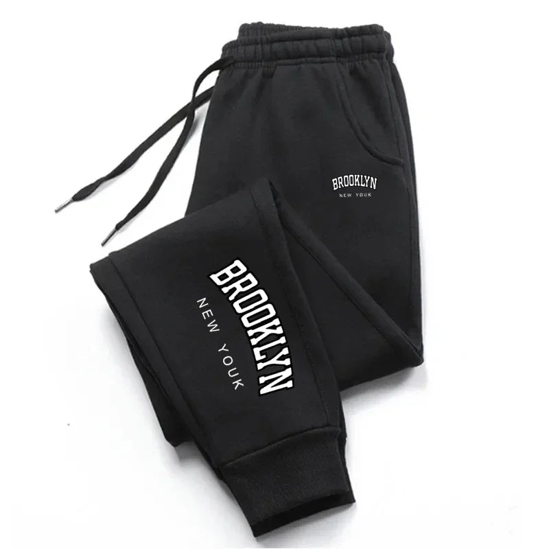 Brooklyn Printed Jogging Pants Sports Pants Fitness Running Trousers Sports Style  Sweatpants Pants Men Tracksuit Pants 2024