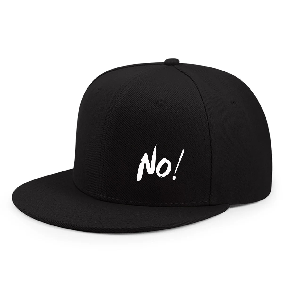 Printing Logo NO! Outdoor Fun Ctional Casual Flat Brimmed Baseball Hat Out Of The Street Trendy Urban Style Men's And Women Cap