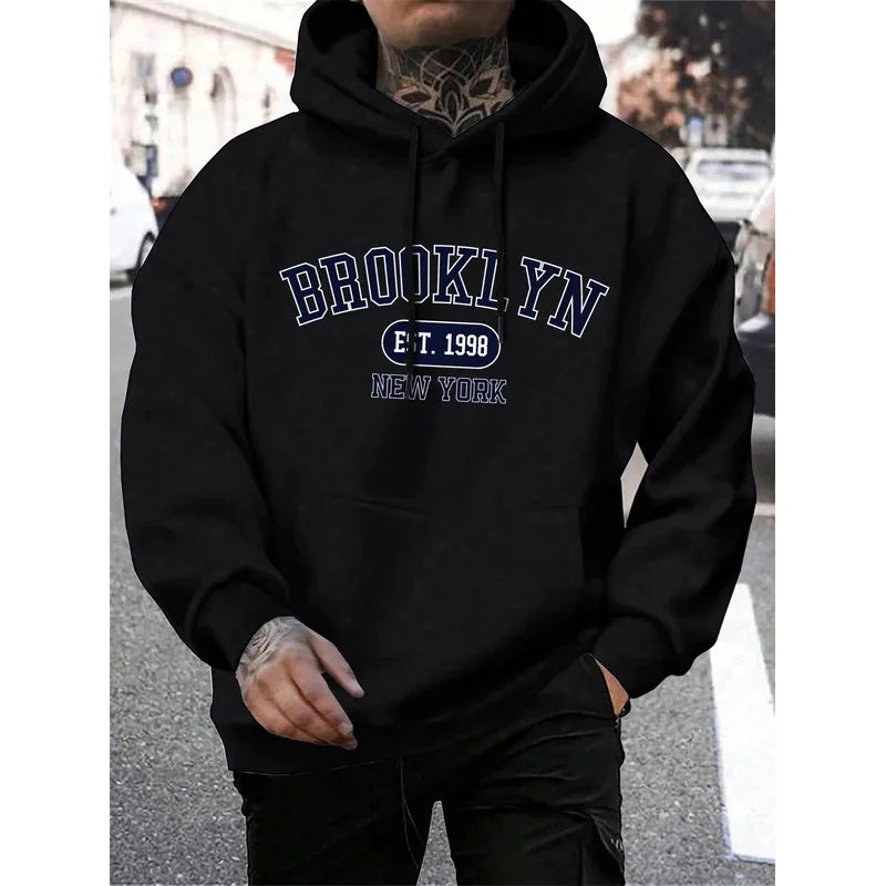 Brooklyn est 1998 New York Printing men hoodies Harajuku crewneck hoodie fashion oversize hoody autumn comfortable tracksuit