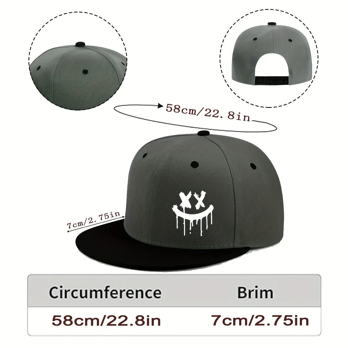 Halloween Themed Outdoor Event Truck Driver Hat Flat Adjustable Brimmed Baseball Caps Unisex Hip-Hop Hats Fashionable Headwear