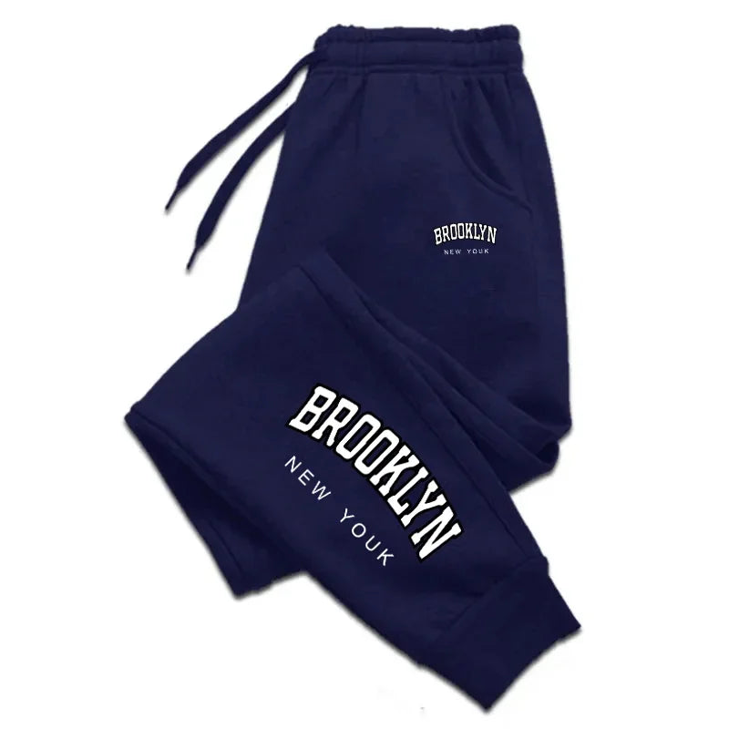 Brooklyn Printed Jogging Pants Sports Pants Fitness Running Trousers Sports Style  Sweatpants Pants Men Tracksuit Pants 2024