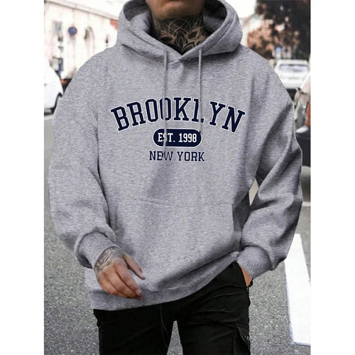 Brooklyn est 1998 New York Printing men hoodies Harajuku crewneck hoodie fashion oversize hoody autumn comfortable tracksuit