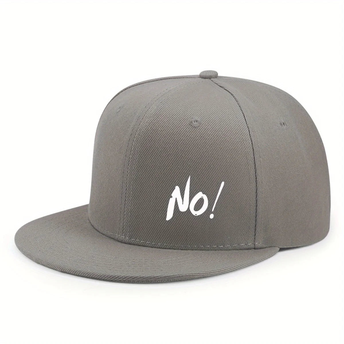 Printing Logo NO! Outdoor Fun Ctional Casual Flat Brimmed Baseball Hat Out Of The Street Trendy Urban Style Men's And Women Cap