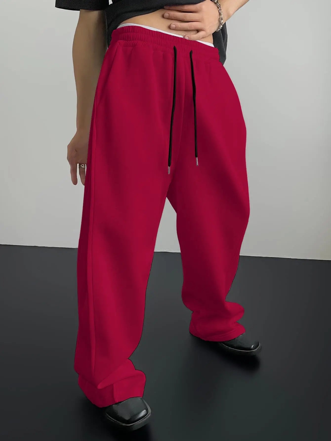 New Y2K Style Baggy Joggers for Men Hip Hop Cargo Pants Oversized Street Fashion Trousers Casual Loose Fit Pants