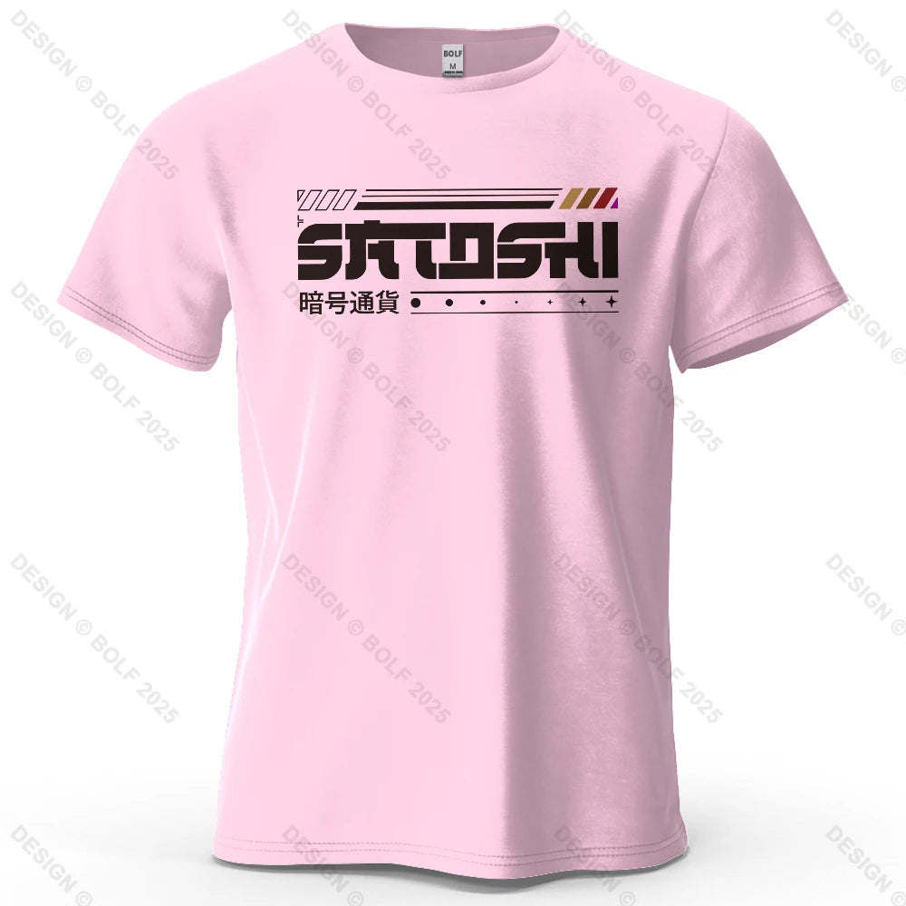 Satoshi and Crypto Printed Men's T-Shirt 100% Cotton Oversized Tech Theme Outfits Graphic Tees for Women Tops Tees Streetwear