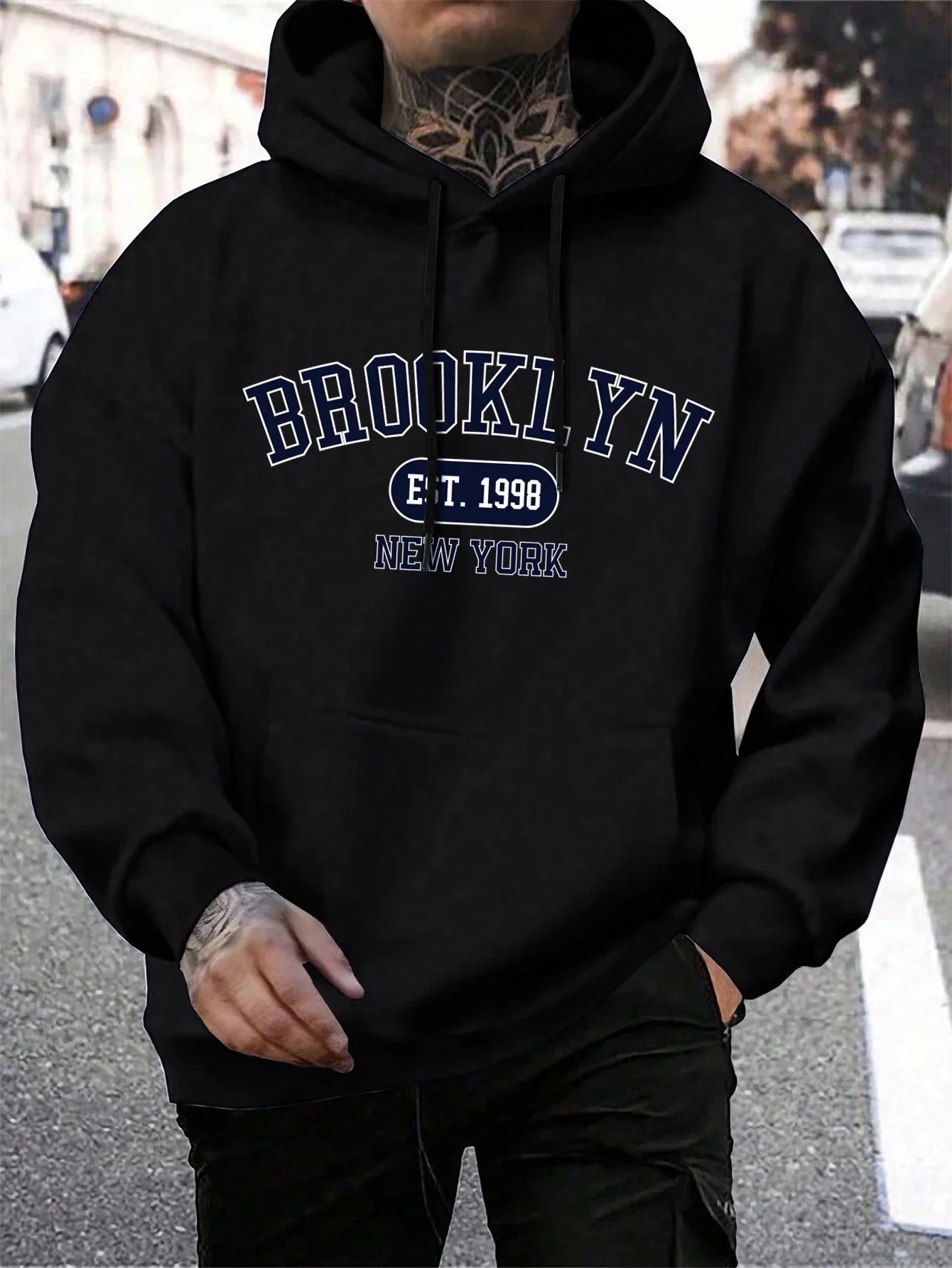 Brooklyn est 1998 New York Printing men hoodies Harajuku crewneck hoodie fashion oversize hoody autumn comfortable tracksuit