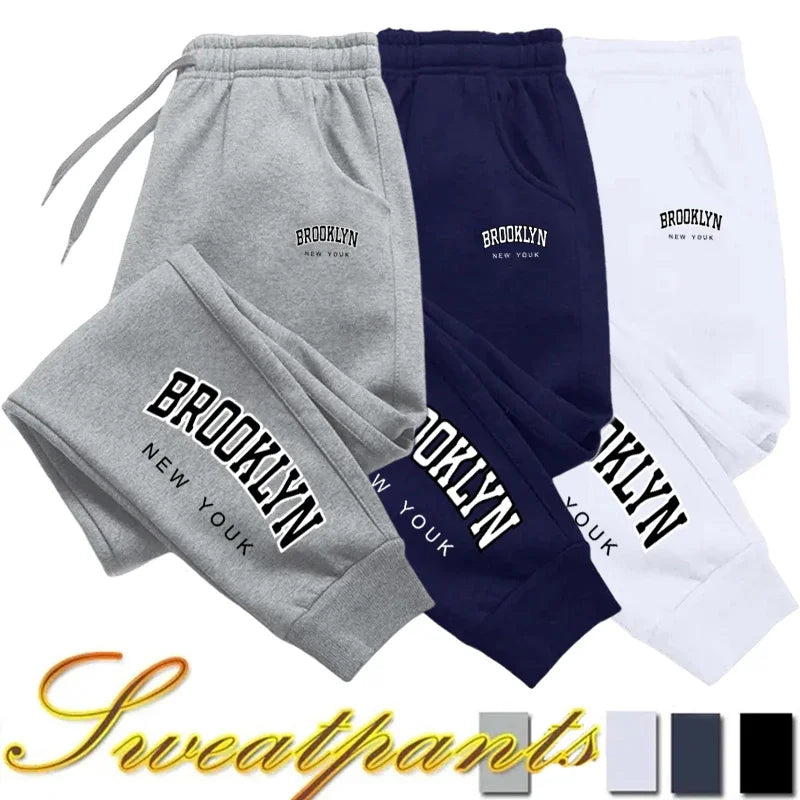 Brooklyn Printed Jogging Pants Sports Pants Fitness Running Trousers Sports Style  Sweatpants Pants Men Tracksuit Pants 2024