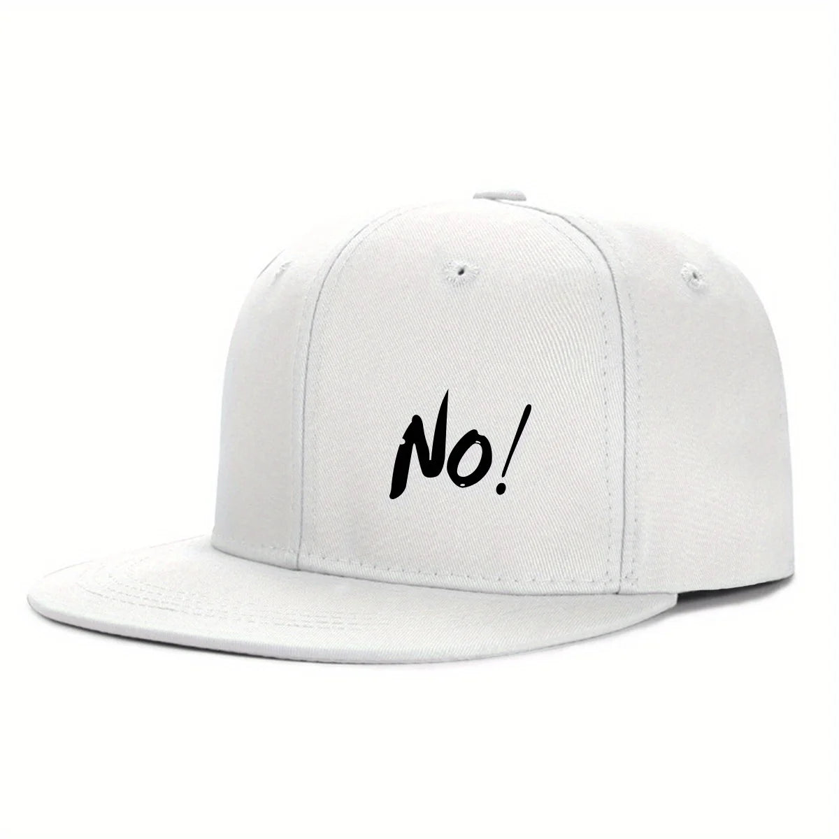 Printing Logo NO! Outdoor Fun Ctional Casual Flat Brimmed Baseball Hat Out Of The Street Trendy Urban Style Men's And Women Cap