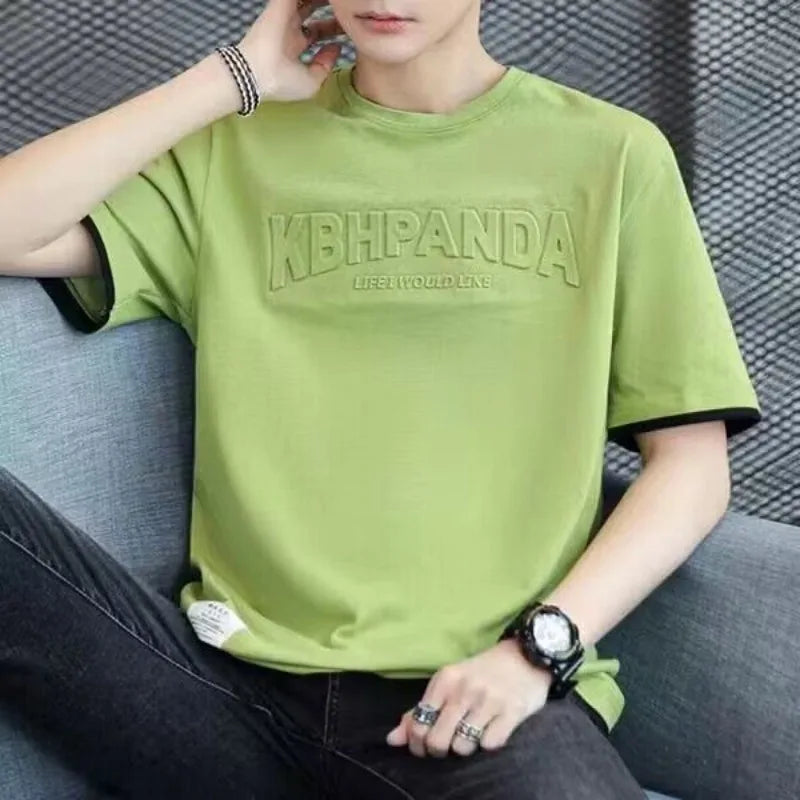 T-shirts Shorts Suits for Men Alphabet Jogging Workout 5xl Cotton Jogger Man Sets Running Cheap Clothes Xl Summer Tee Outdoor