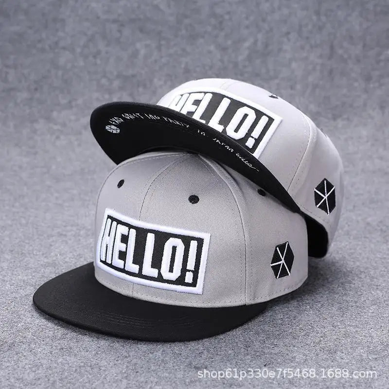 Hip Hop Flat Hat Young Couple Korean Version Hip-hop Baseball Cap Men's and Women's Sun Hat Fashion Trends Versatile Adjustable