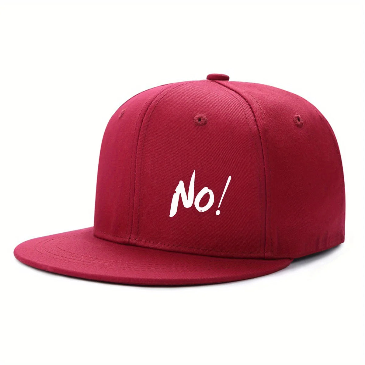 Printing Logo NO! Outdoor Fun Ctional Casual Flat Brimmed Baseball Hat Out Of The Street Trendy Urban Style Men's And Women Cap