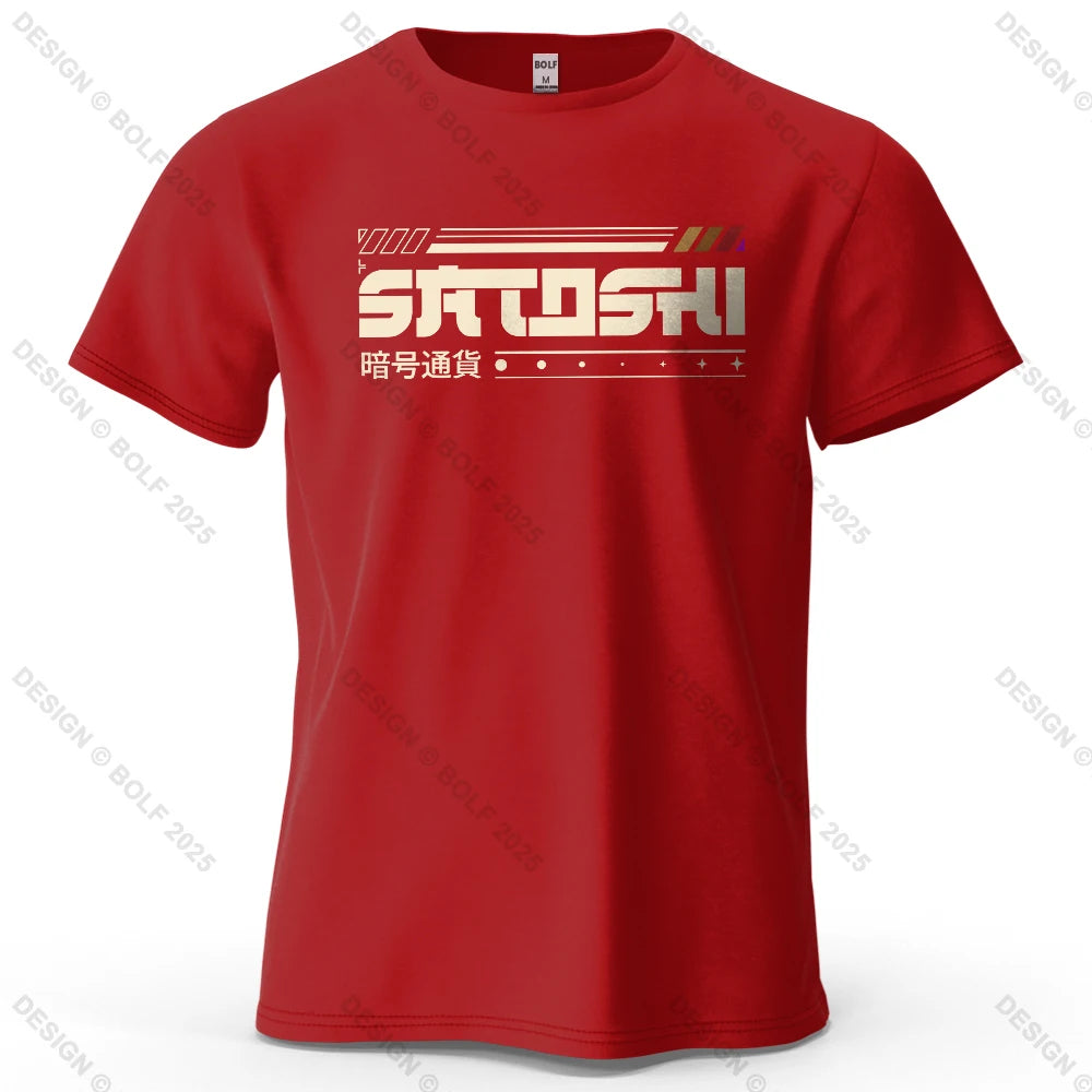 Satoshi and Crypto Printed Men's T-Shirt 100% Cotton Oversized Tech Theme Outfits Graphic Tees for Women Tops Tees Streetwear