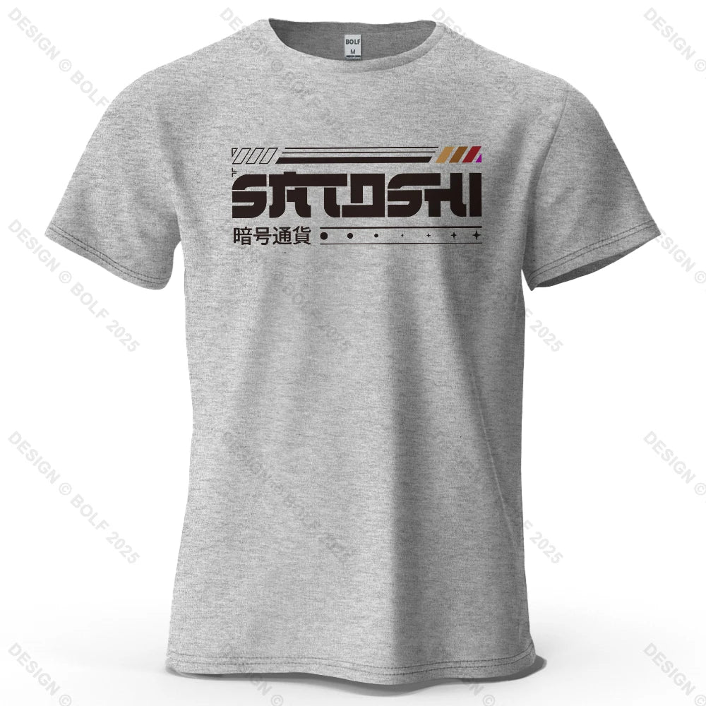 Satoshi and Crypto Printed Men's T-Shirt 100% Cotton Oversized Tech Theme Outfits Graphic Tees for Women Tops Tees Streetwear