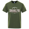Brooklyn New York City Personality Print T-Shirts Men Casual Street T Shirts Summer Oversize Clothes Loose Cotton Short Sleeve