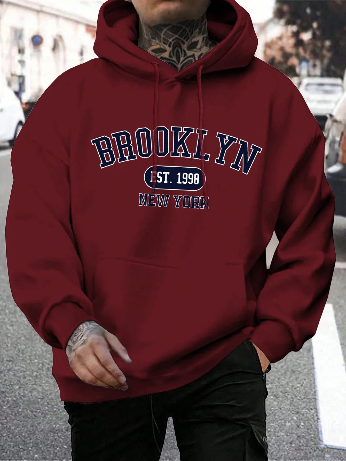 Brooklyn est 1998 New York Printing men hoodies Harajuku crewneck hoodie fashion oversize hoody autumn comfortable tracksuit