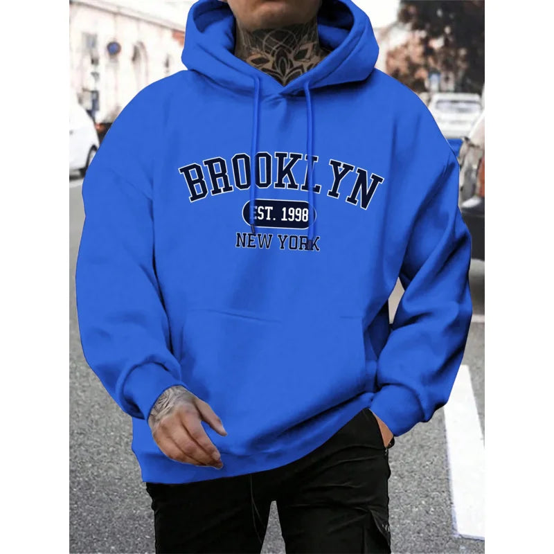 Brooklyn est 1998 New York Printing men hoodies Harajuku crewneck hoodie fashion oversize hoody autumn comfortable tracksuit